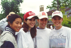 1995: Ann Tonakarn, Claudia Rente, Jordan Uffen, and Sarah Riggs at Stotes