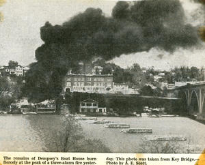 Dempsy's burning. Washington Post image from the VA Shore