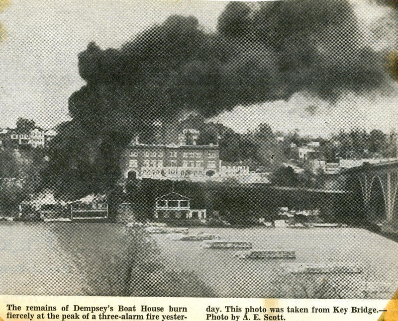 Dempsy's burning. Washington Post image from the VA Shore